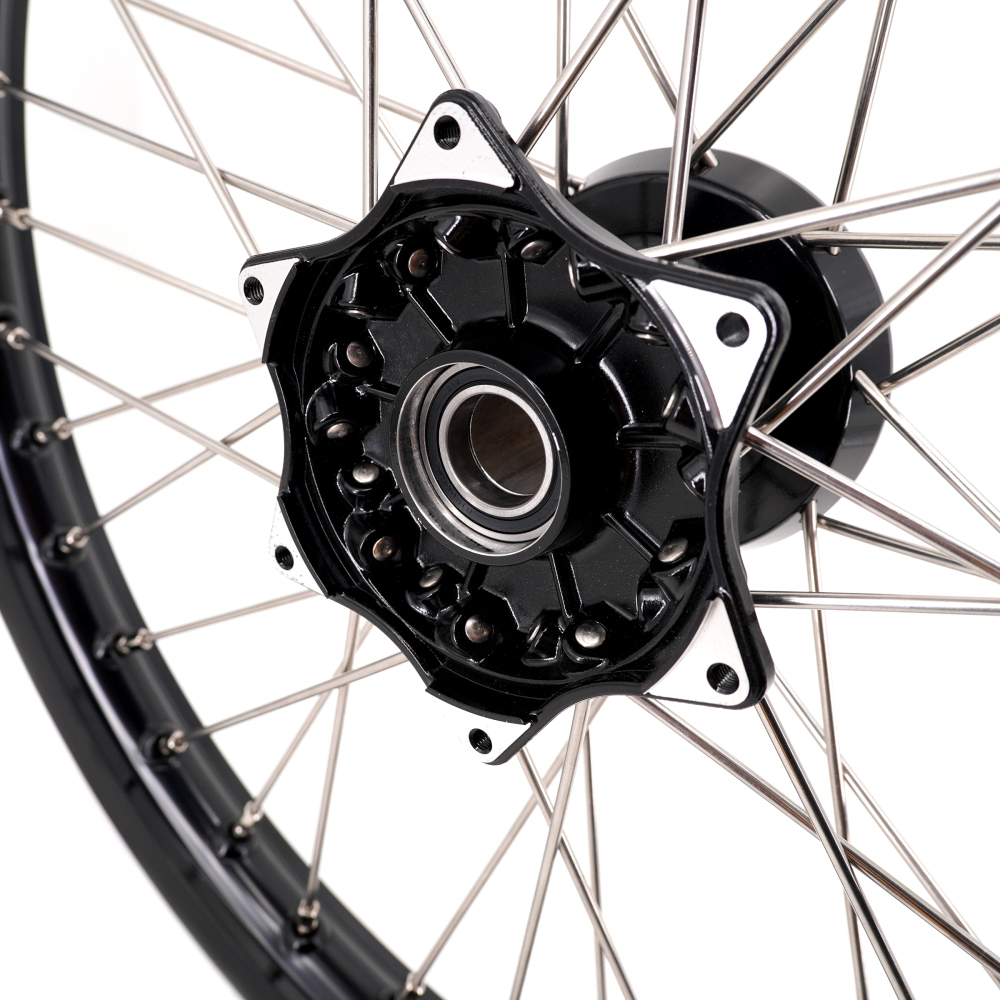 for YZ125 YZ250F - KKE 21/19 Cast Dirt Bike Wheels fit Yamaha YZ125 YZ250 1999-2016 YZ250F YZ450F 2003-2015 Black Hubs