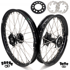 for YZ125 YZ250F - KKE 21/19 Cast Dirt Bike Wheels fit Yamaha YZ125 YZ250 1999-2016 YZ250F YZ450F 2003-2015 Black Hubs