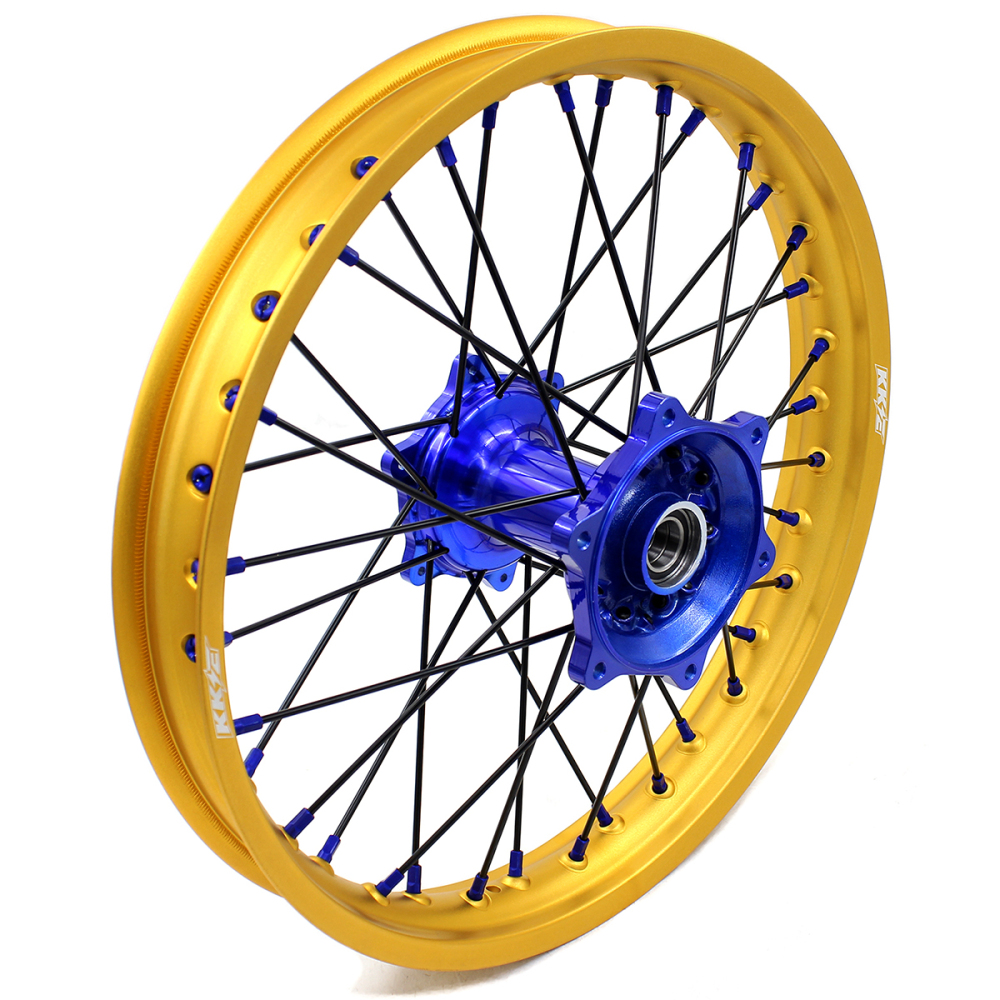 for YZ125 YZ250F - KKE 21/19 Cast Dirt Bike Wheels fit Yamaha YZ125 YZ250 1999-2016 YZ250F YZ450F 2003-2015 Gold Rims/ Black Spokes