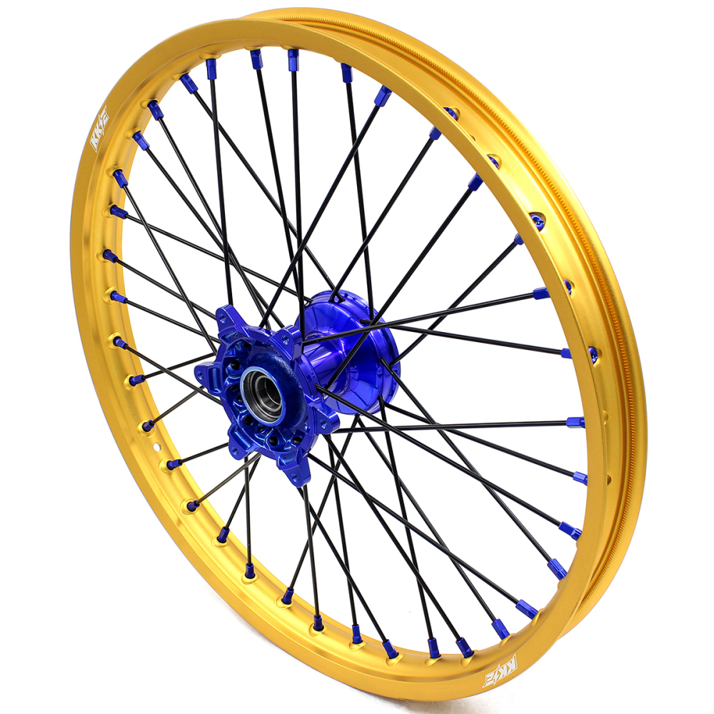 for YZ125 YZ250F - KKE 21/19 Cast Dirt Bike Wheels fit Yamaha YZ125 YZ250 1999-2016 YZ250F YZ450F 2003-2015 Gold Rims/ Black Spokes