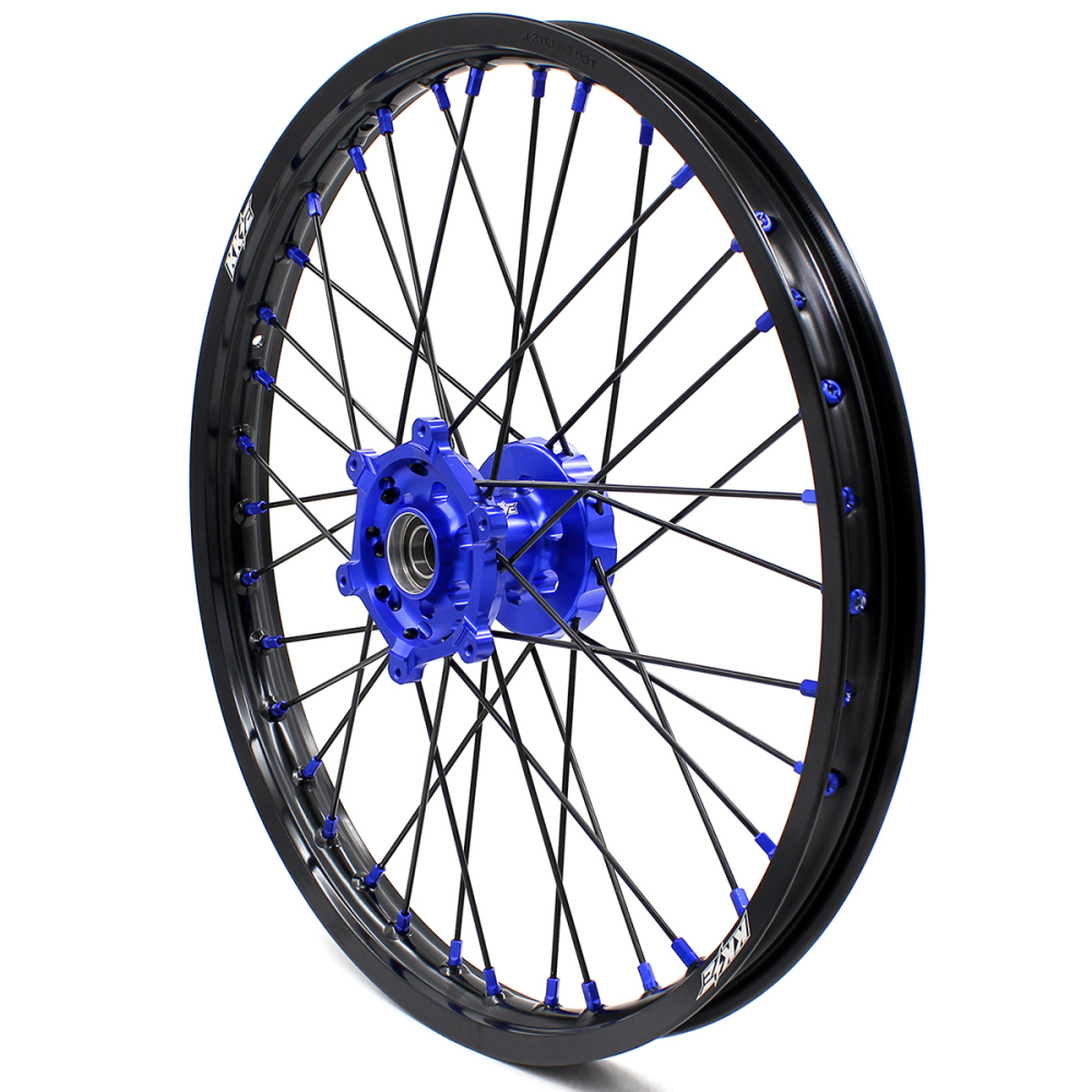 for YZ125 YZ250F - KKE 21/19 CNC Dirt Bike Wheels fit Yamaha YZ125 YZ250 1999-2016 YZ250F YZ450F 2003-2015 Black Spokes
