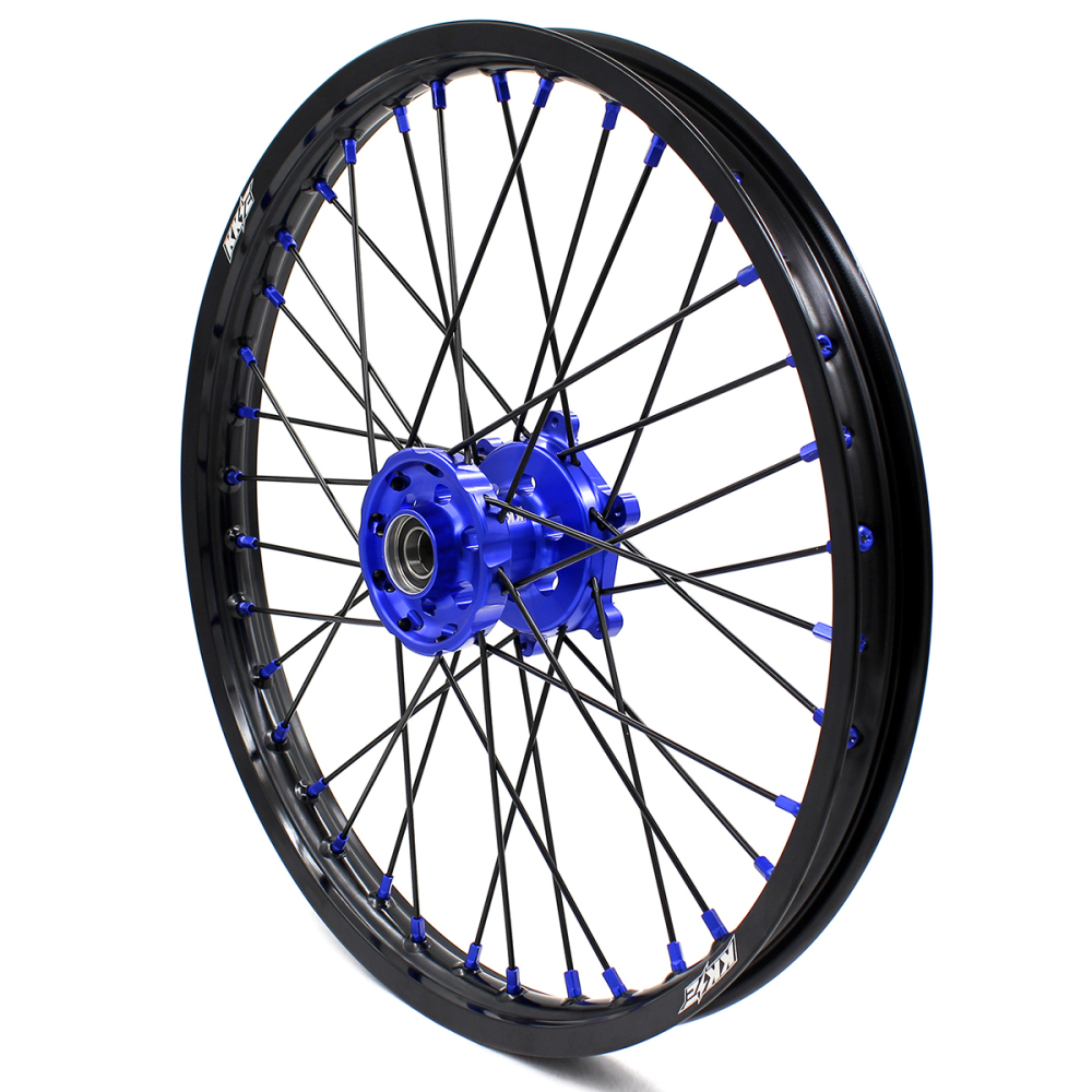 for YZ125 YZ250F - KKE 21/19 CNC Dirt Bike Wheels fit Yamaha YZ125 YZ250 1999-2016 YZ250F YZ450F 2003-2015 Black Spokes