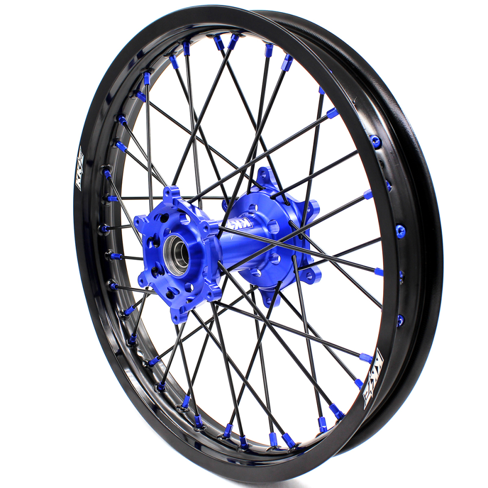 for YZ125 YZ250F - KKE 21/19 CNC Dirt Bike Wheels fit Yamaha YZ125 YZ250 1999-2016 YZ250F YZ450F 2003-2015 Black Spokes