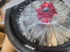 Returned Wheels for Honda CRF250R 2004-2013 CRF450R 2002-2012 -- KKE Supermoto Wheels with CST Tires Mounted 3.5*17"/4.25*17 Rims