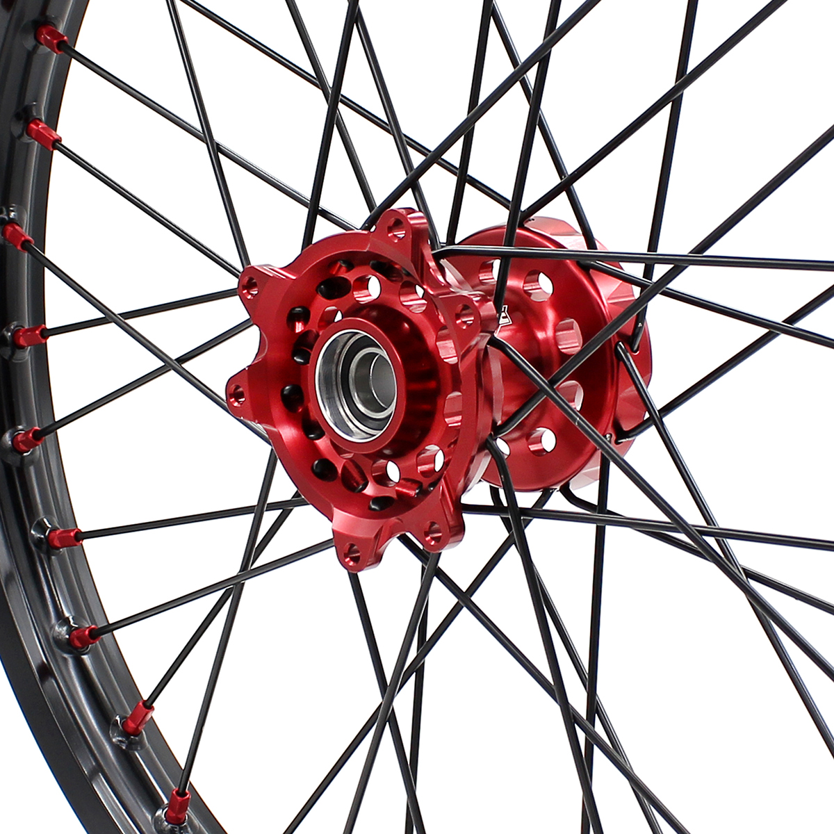 Returned Wheels for CR125R 1995-1997 CR250R 95-96 CR500R 96-01 -- KKE 21/19 CNC Dirt Bike Wheels fit Honda Black Spokes