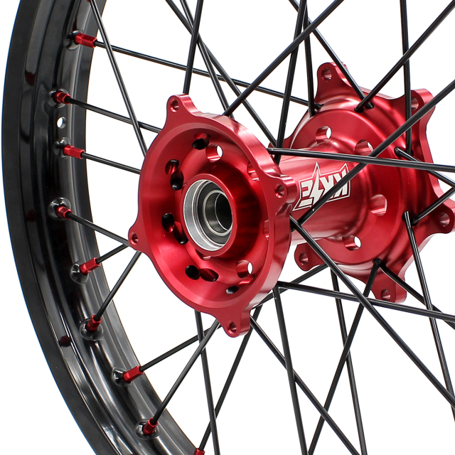 for CRF250R 04-13 CRF450R 02-12 - KKE 21/19 CNC Dirt Bike Wheels fit Honda CRF250R CRF450R CR125R CR250R Black Spokes