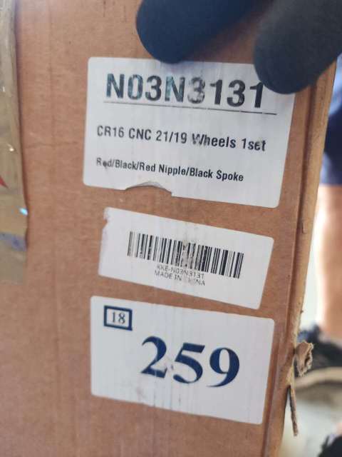 Returned 21/19 Wheels for XR650R 2000-2008 Honda Dirt Bike Rims CNC Red Hubs Black Spokes