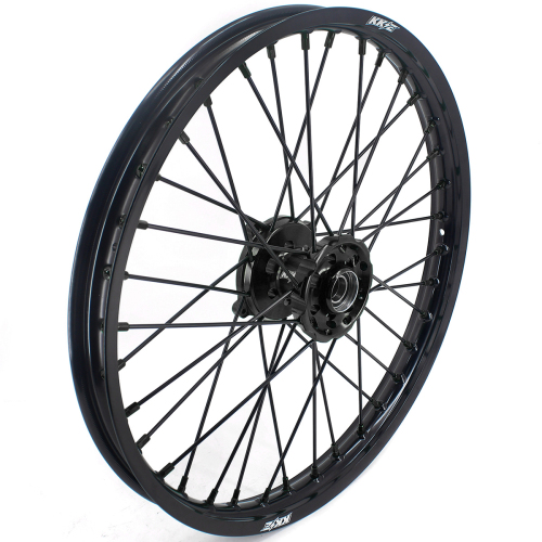 for KX125 KX250 1993-2002 Kawasaki --KKE Dirt Bike Rims Wheels Black Spokes/ Black Hubs