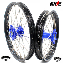 for YZ125 YZ250F - KKE 21/19 CNC Dirt Bike Wheels fit Yamaha YZ125 YZ250 1999-2025 YZ250F YZ450F Silver Nipples