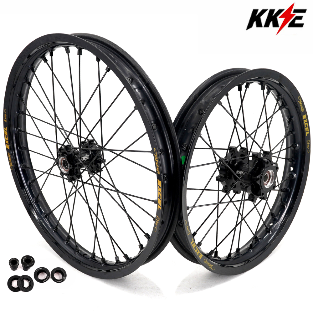 KKE 1.6*19" & 1.85*16" Electric Dirt Bike Wheels Rims for E-Ride PRO-SS Black