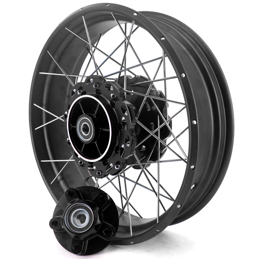 for CRF1000L --  VMX 2.15*21"/4.25*18" Tubeless Wheels Compatible with Honda Africa Twin CRF1000L 2016-2020 Black Rim