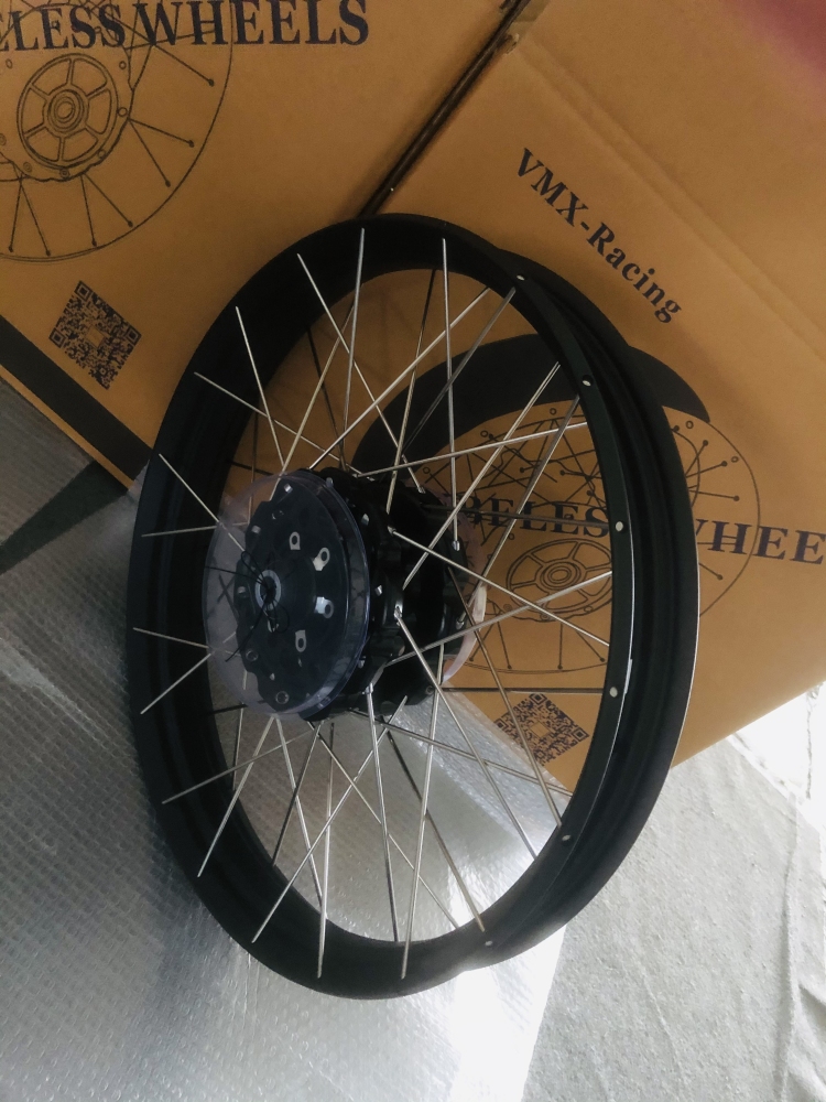 for CRF1000L --  VMX 2.15*21"/4.25*18" Tubeless Wheels Compatible with Honda Africa Twin CRF1000L 2016-2020 Black Rim