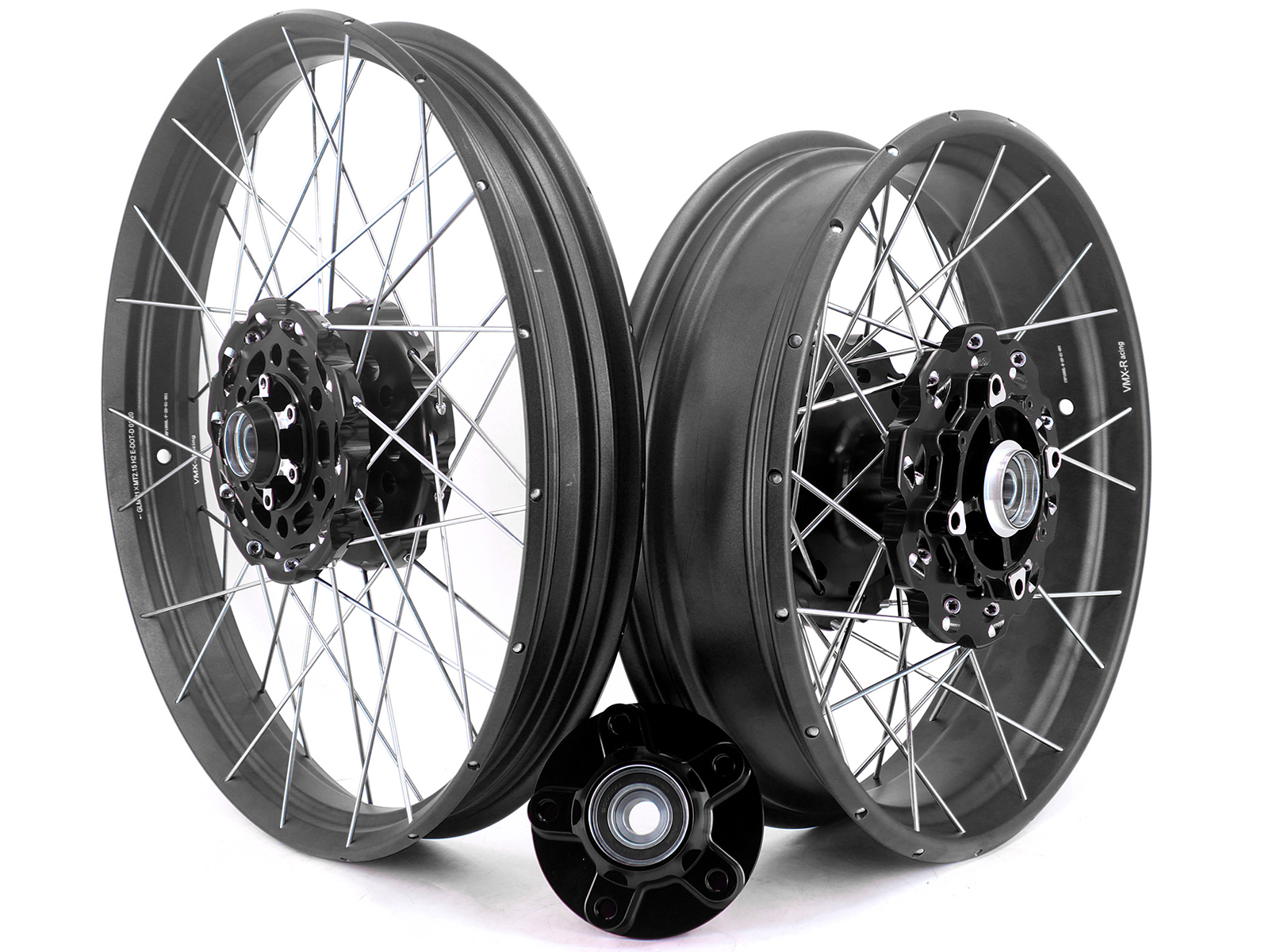 For CRF1000L --  VMX 2.15*21"/4.25*18" Tubeless Wheels Compatible with Honda Africa Twin CRF1000L 2016-2020 Black Rim