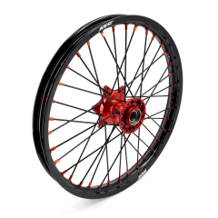 Compatible with 2003-2025 KTM EXC SXF XCW XCF 125-530CC -- KKE Front & Rear Wheels Rims Orange Cast Hubs/ Black Spokes