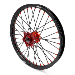 Compatible with 2003-2025 KTM EXC SXF XCW XCF 125-530CC -- KKE Front & Rear Wheels Rims Orange Cast Hubs/ Black Spokes