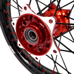 Compatible with 2003-2025 KTM EXC SXF XCW XCF 125-530CC -- KKE Front & Rear Wheels Rims Orange Cast Hubs/ Black Spokes