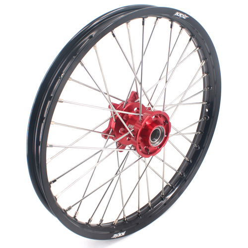 Compatible with 2021-2024 Gas Gas EC EX MC / 2003-2025 KTM EXC SXF XCW XCF 125-530CC -- KKE Front & Rear Wheels Rims Red CNC Hubs