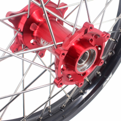 Compatible with 2021-2024 Gas Gas EC EX MC / 2003-2025 KTM EXC SXF XCW XCF 125-530CC -- KKE Front & Rear Wheels Rims Red CNC Hubs