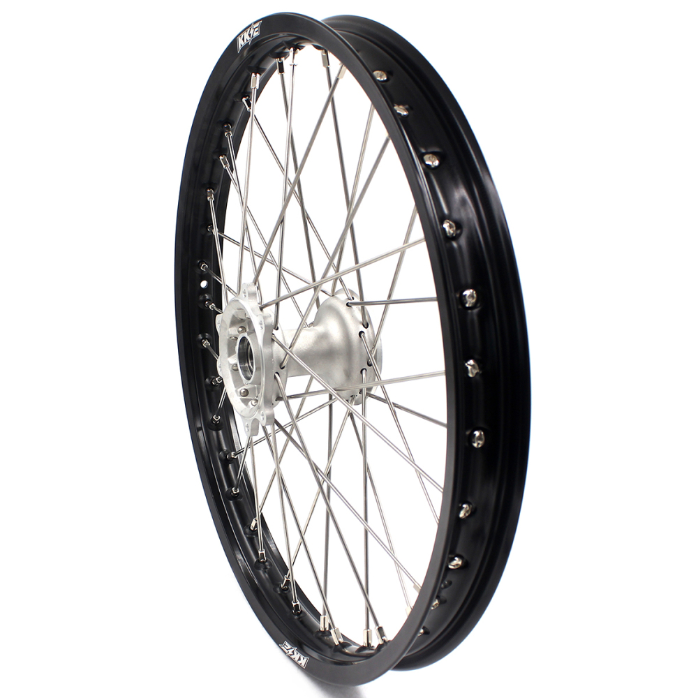 for Honda CRF250R 2004-2013 CRF450R 02-12 -- KKE 21/19 MX Cast Wheels Rims Set Silver Cast Hubs
