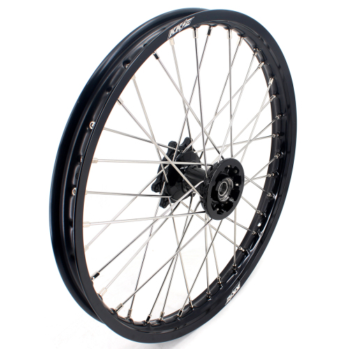 for Honda CRF250R 2004-2013 CRF450R 02-12 -- KKE 21/19 MX Cast Wheels Rims Set Black Cast Hubs