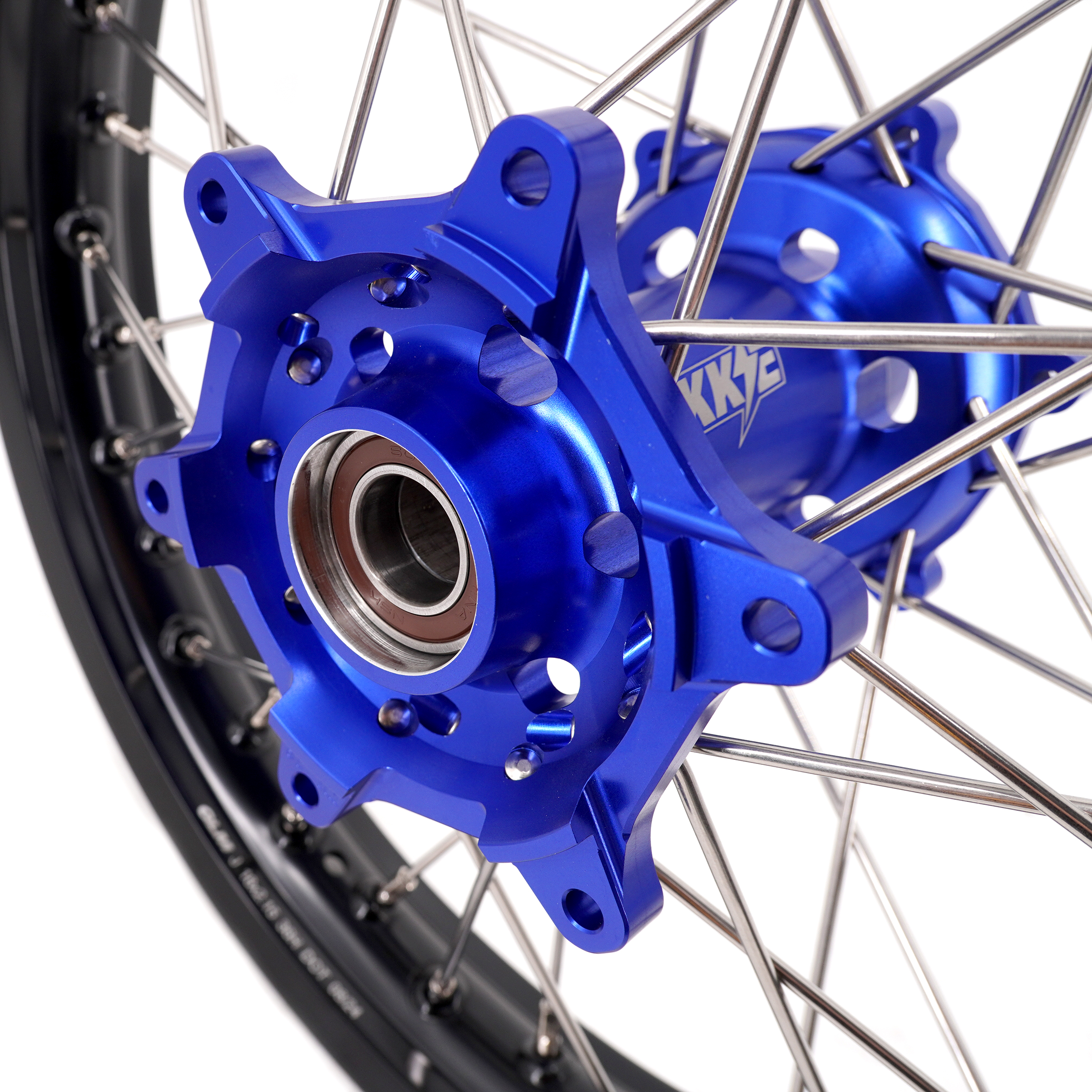 Compatible with 2003-2025 KTM EXC SXF XCW XCF 125-530CC -- KKE Front & Rear Wheels Rims Blue CNC Hubs