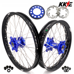 Compatible with 2003-2025 KTM EXC SXF XCW XCF 125-530CC -- KKE Front & Rear Wheels Rims Blue CNC Hubs