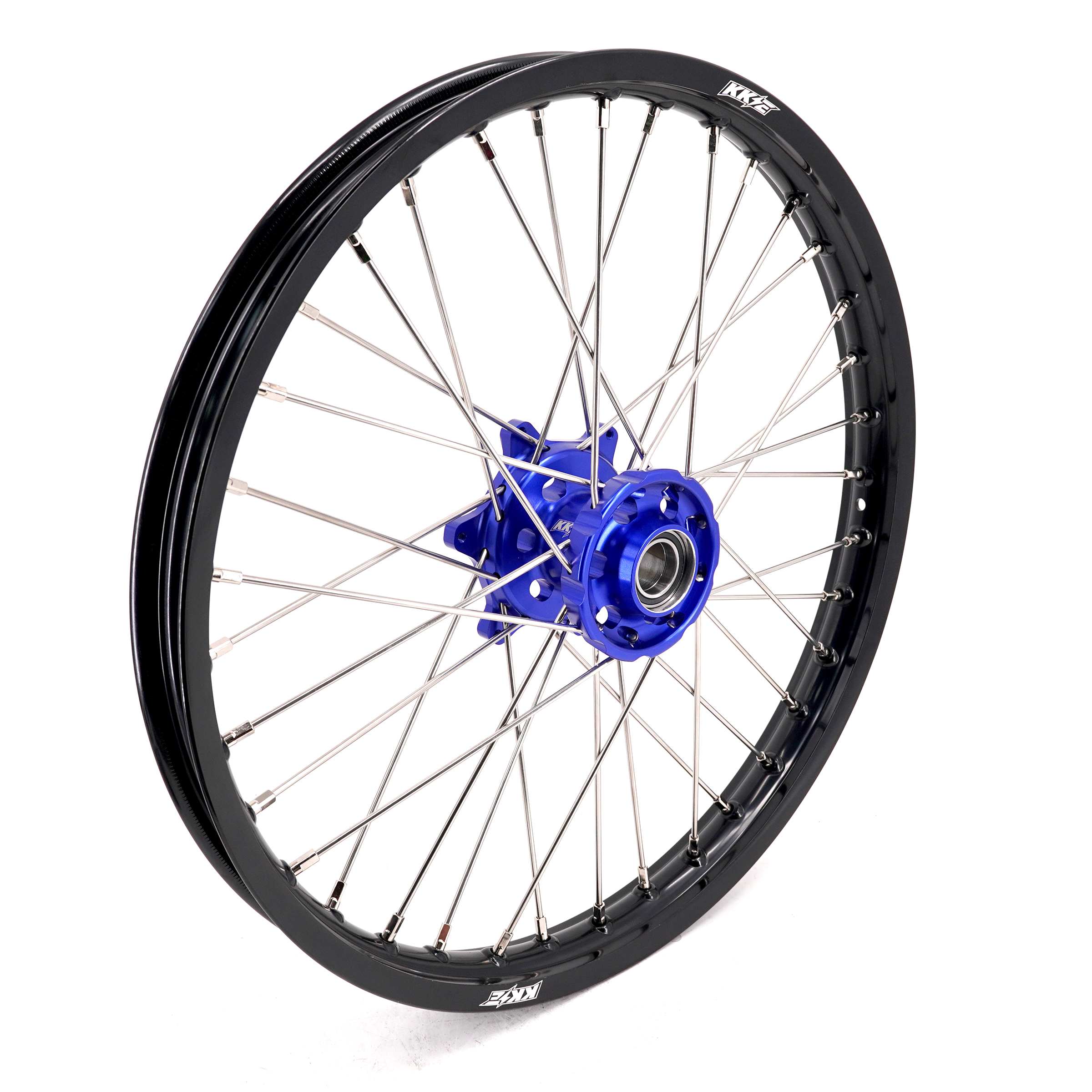 Compatible with 2003-2025 KTM EXC SXF XCW XCF 125-530CC -- KKE Front & Rear Wheels Rims Blue CNC Hubs