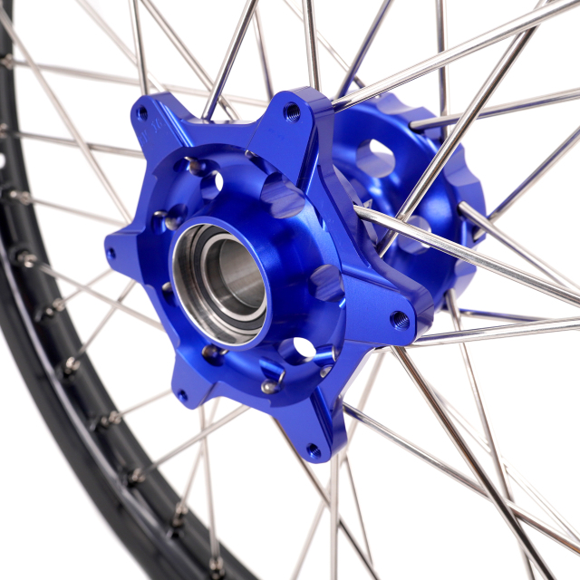Compatible with 2003-2025 KTM EXC SXF XCW XCF 125-530CC -- KKE Front & Rear Wheels Rims Blue CNC Hubs