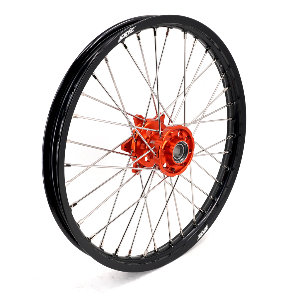 Compatible with 2003-2025 KTM EXC SXF XCW XCF 125-530CC -- KKE Front & Rear Wheels Rims Orange CNC Hubs