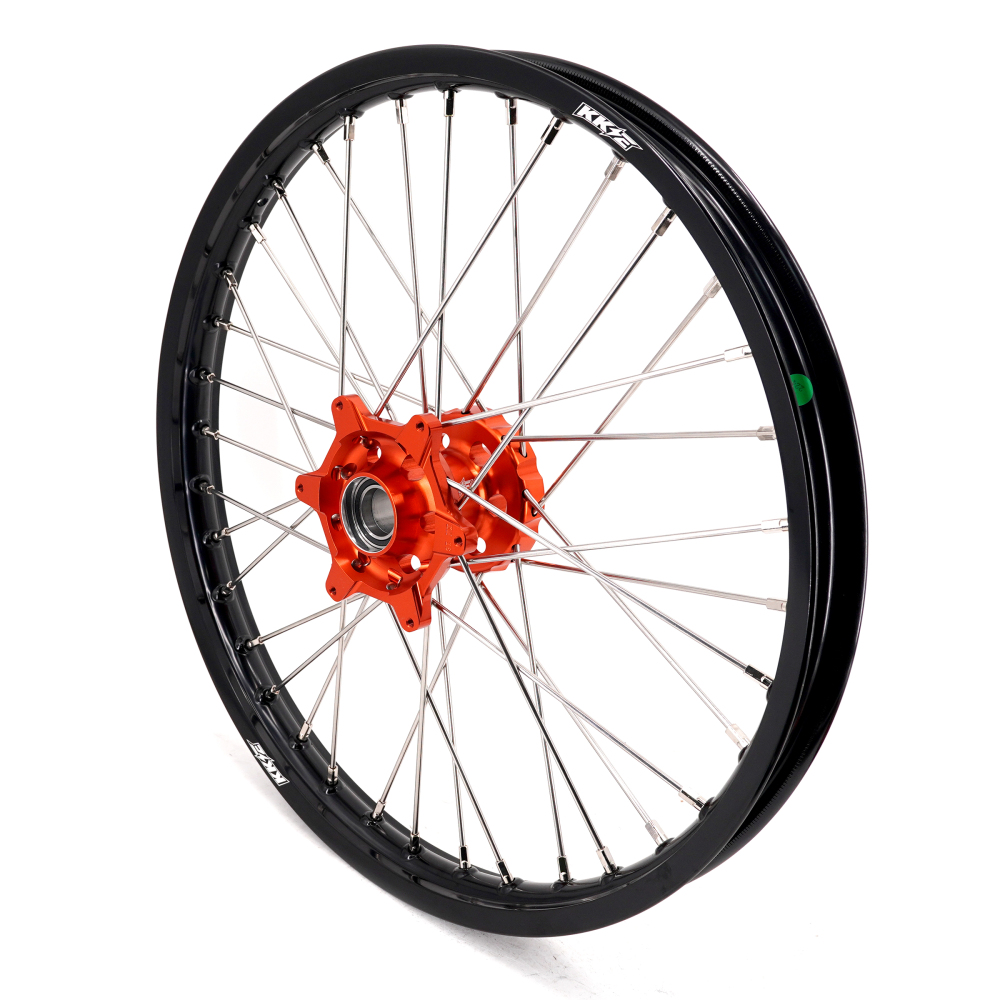 Compatible with 2003-2025 KTM EXC SXF XCW XCF 125-530CC -- KKE Front & Rear Wheels Rims Orange CNC Hubs