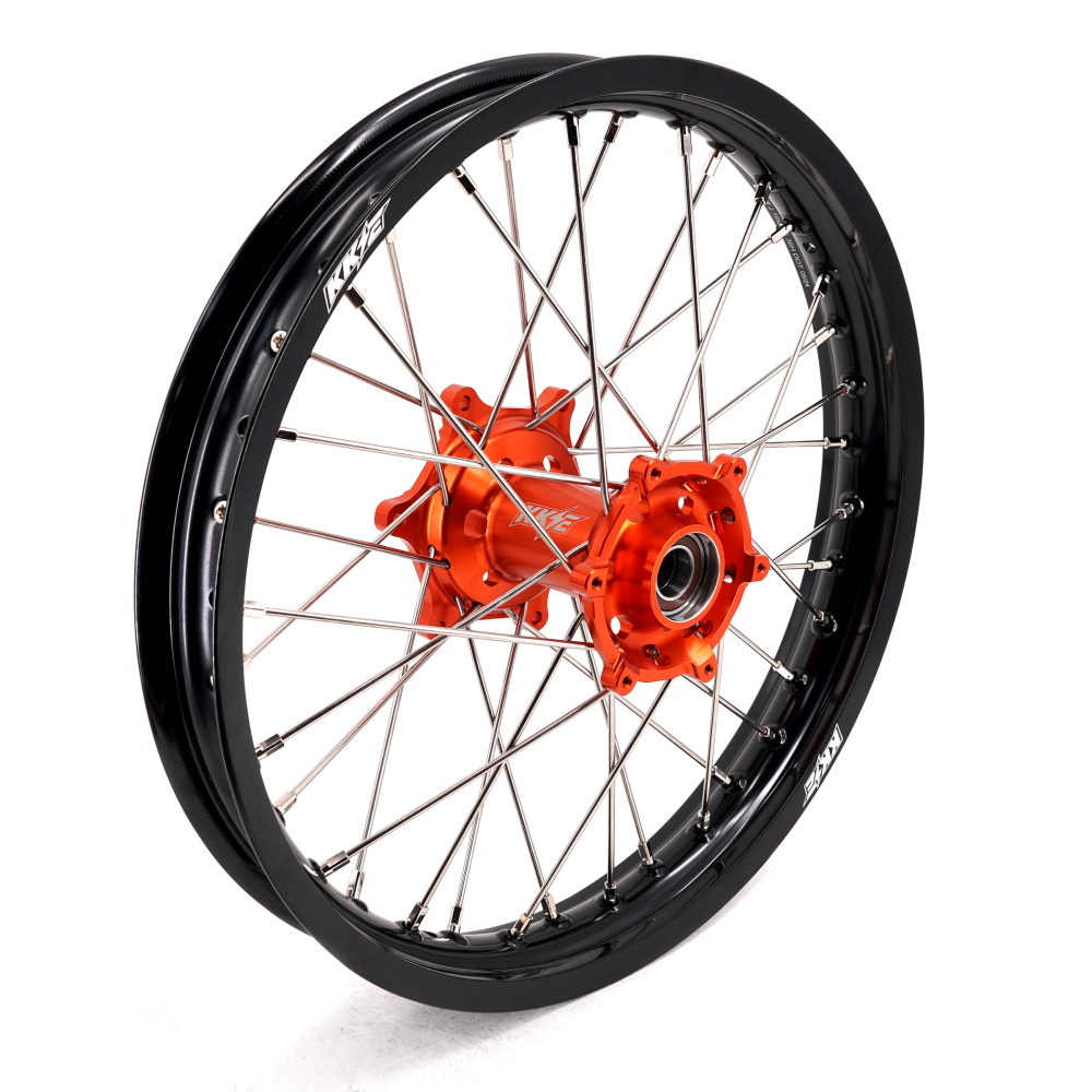 Compatible with 2003-2025 KTM EXC SXF XCW XCF 125-530CC -- KKE Front & Rear Wheels Rims Orange CNC Hubs