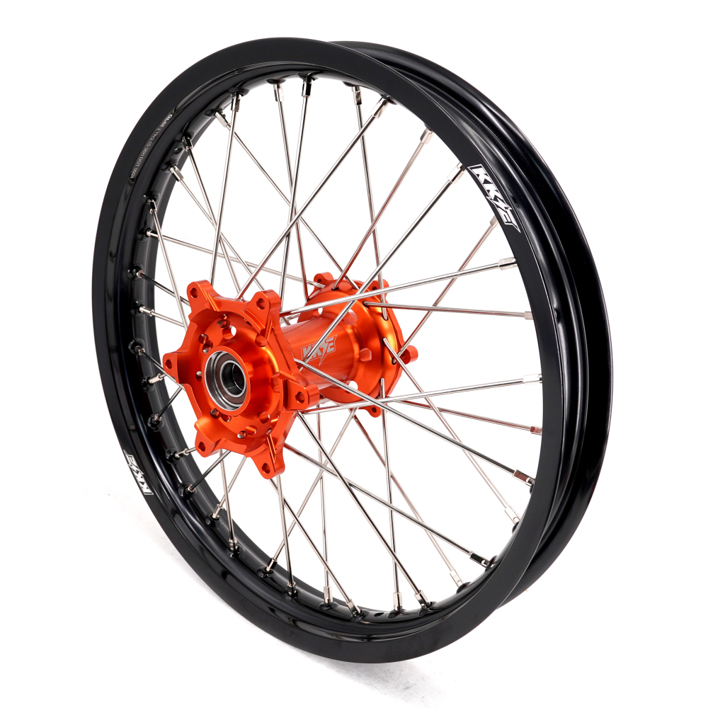 Compatible with 2003-2025 KTM EXC SXF XCW XCF 125-530CC -- KKE Front & Rear Wheels Rims Orange CNC Hubs