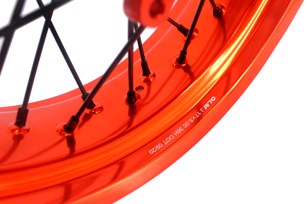 for KTM 125-530CC-KKE 3.5*17" /5.0*17" Supermoto Wheels for KTM 125-530CC XCW EXC EXCW 2000-2025 / Husqvarna TE TC FE FC 125cc-501cc 2014-2024 All Black