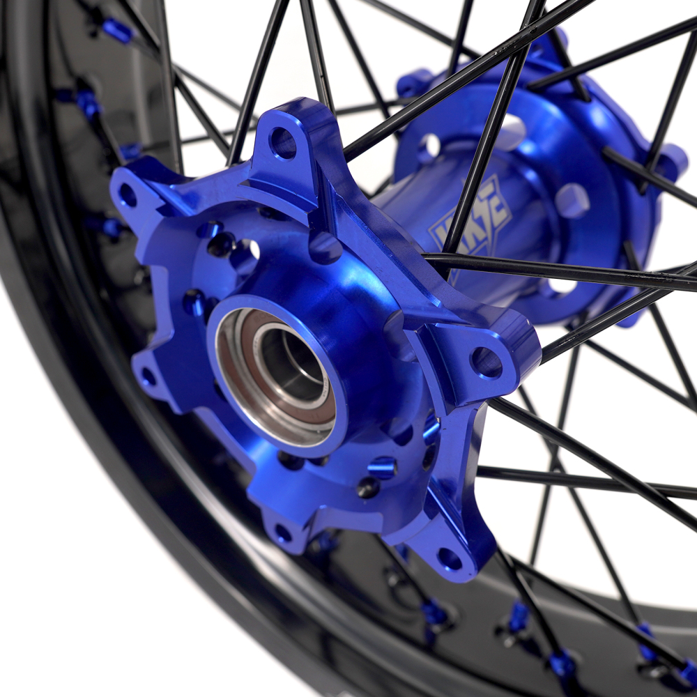 for KTM 125-530CC-KKE 3.5*17" /5.0*17" Supermoto Wheels for KTM 125-530CC XCW EXC EXCW 2000-2025 / Husqvarna TE TC FE FC 125cc-501cc 2014-2024 All Black