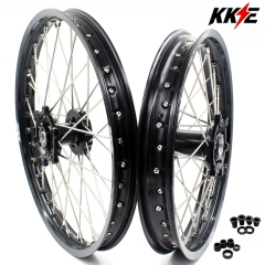 for RM125 RM250 1996-2008-- KKE CNC Dirt Bike Wheels fit Suzuki (Gold Hub/ Black Hub / Red Hub / Gold Rim / Black Rim)
