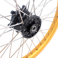for RM125 RM250 1996-2008-- KKE CNC Dirt Bike Wheels fit Suzuki (Gold Hub/ Black Hub / Red Hub / Gold Rim / Black Rim)