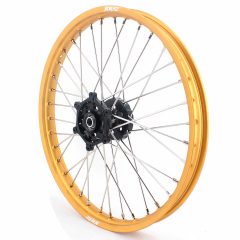 for RM125 RM250 1996-2008-- KKE CNC Dirt Bike Wheels fit Suzuki (Gold Hub/ Black Hub / Red Hub / Gold Rim / Black Rim)