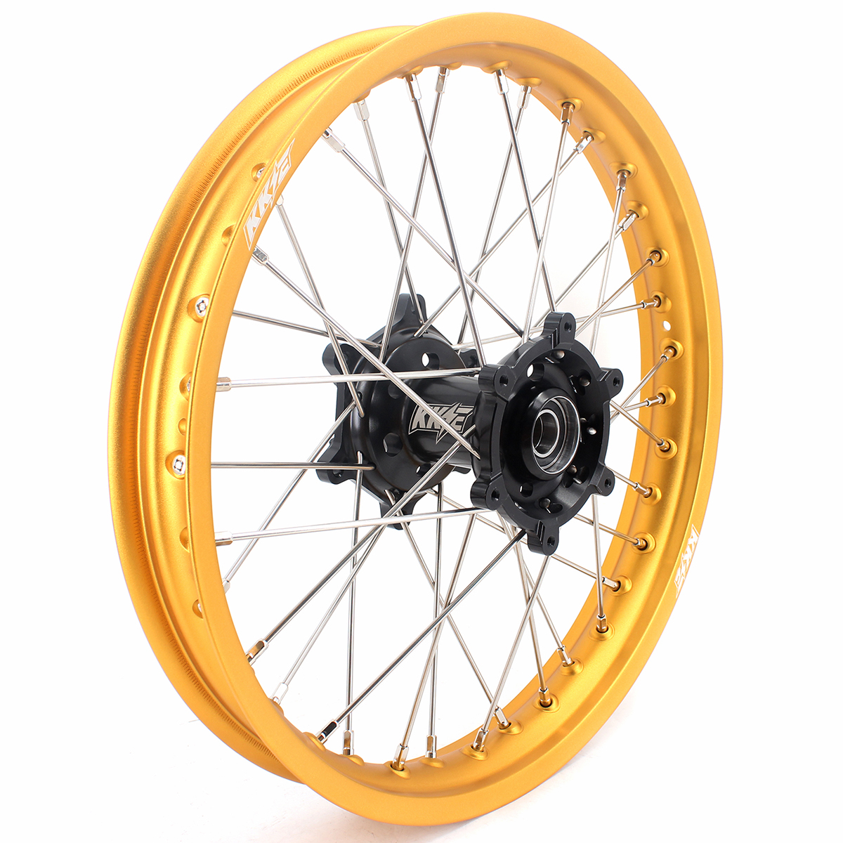 for RM125 RM250 1996-2008-- KKE CNC Dirt Bike Wheels fit Suzuki (Gold Hub/ Black Hub / Red Hub / Gold Rim / Black Rim)
