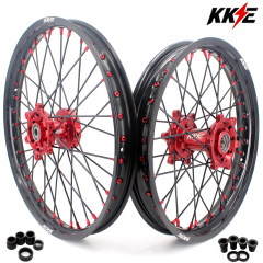 for RM125 RM250 1996-2008-- KKE CNC Dirt Bike Wheels fit Suzuki (Gold Hub/ Black Hub / Red Hub / Gold Rim / Black Rim)