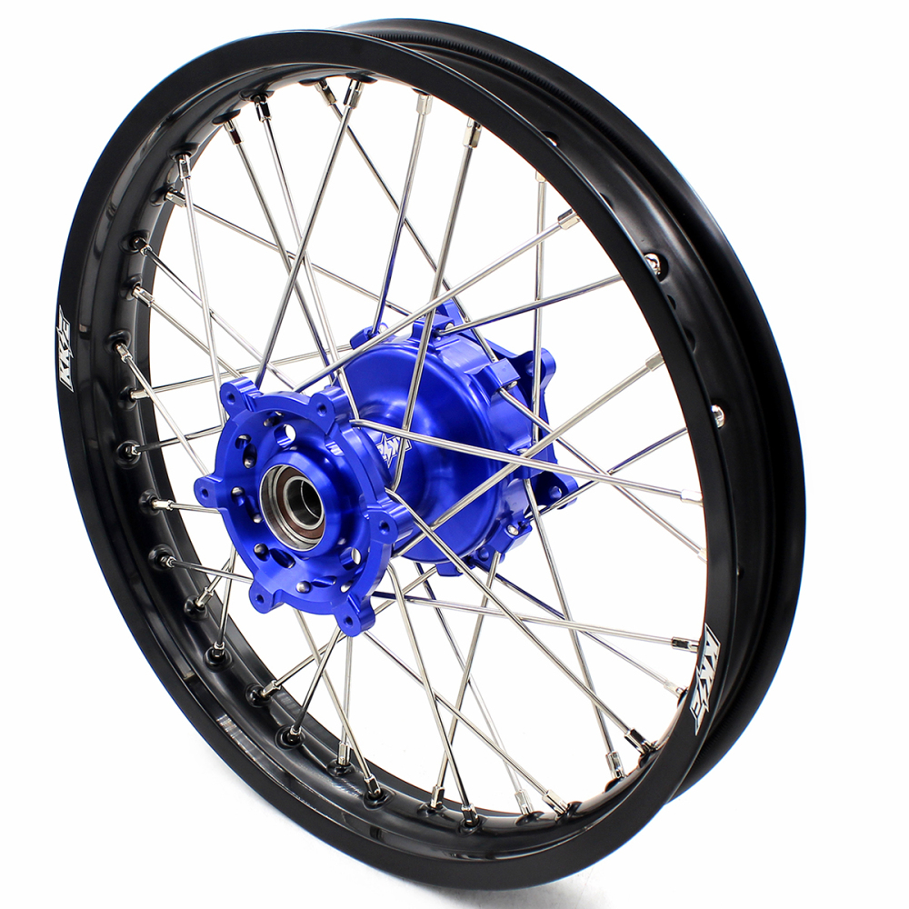 for DRZ400SM 05-25 DRZ400S 00-25 DRZ400 E - KKE Cush Drive Supermoto Motard Wheels fit Suzuki CNC Hubs 1.6*21"/2.15*18" (Blue Hub/ Gold Hub/ Black Hub / Red Hub / Silver Hub / Black Rim)
