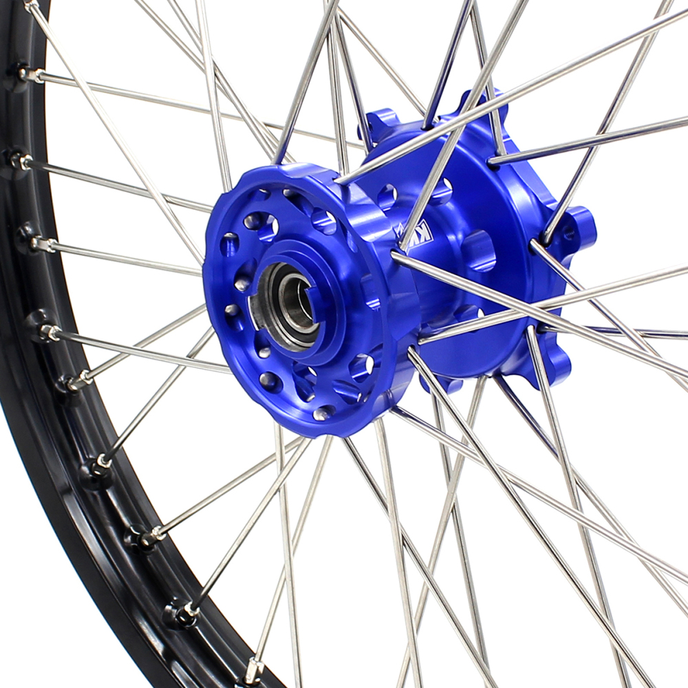 for DRZ400SM 05-25 DRZ400S 00-25 DRZ400 E - KKE Cush Drive Supermoto Motard Wheels fit Suzuki CNC Hubs 1.6*21"/2.15*18" (Blue Hub/ Gold Hub/ Black Hub / Red Hub / Silver Hub / Black Rim)