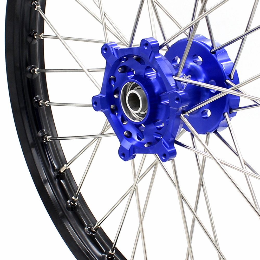 for DRZ400SM 05-25 DRZ400S 00-25 DRZ400 E - KKE Cush Drive Supermoto Motard Wheels fit Suzuki CNC Hubs 1.6*21"/2.15*18" (Blue Hub/ Gold Hub/ Black Hub / Red Hub / Silver Hub / Black Rim)