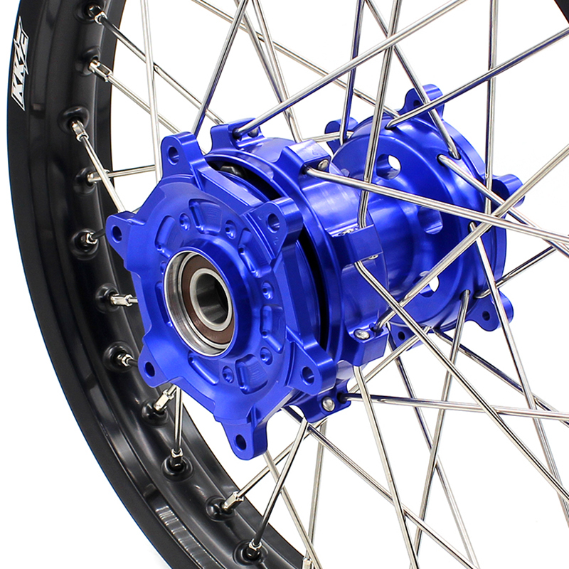 for DRZ400SM 05-25 DRZ400S 00-25 DRZ400 E - KKE Cush Drive Supermoto Motard Wheels fit Suzuki CNC Hubs 1.6*21"/2.15*18" (Blue Hub/ Gold Hub/ Black Hub / Red Hub / Silver Hub / Black Rim)