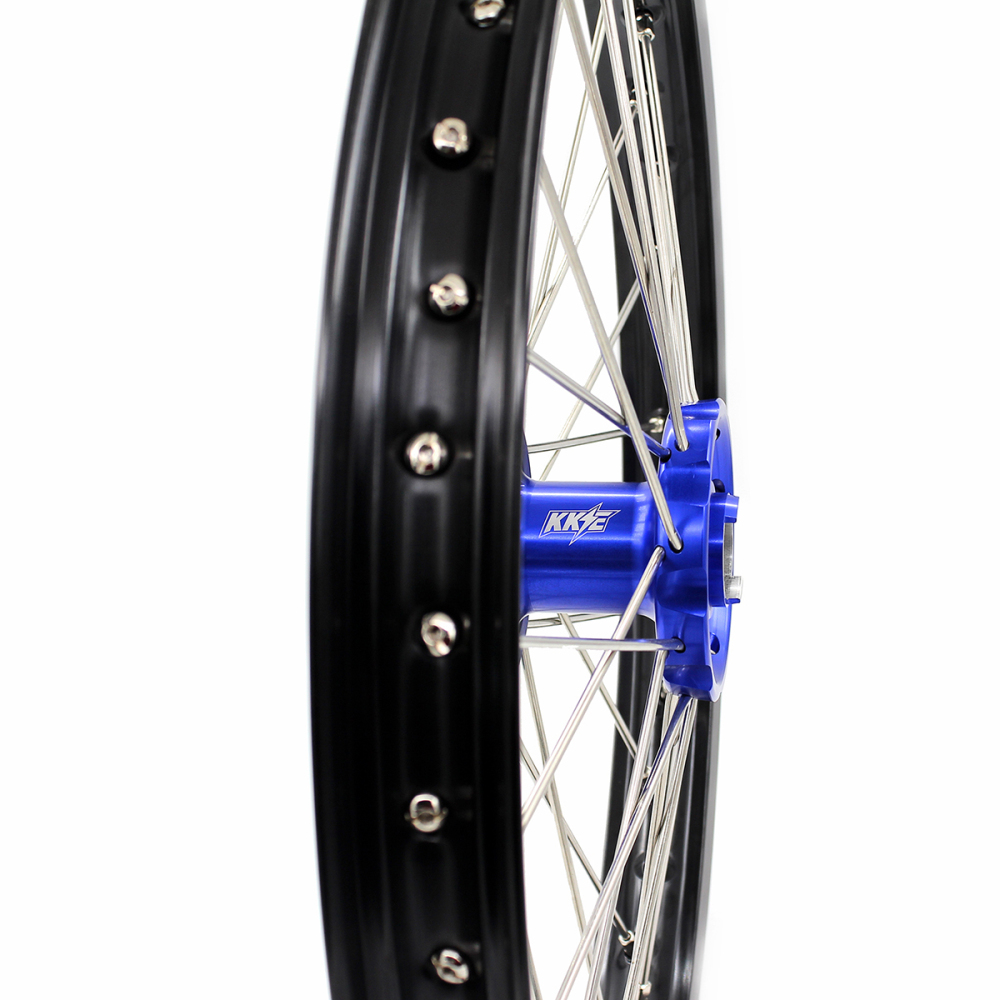 for DRZ400SM 05-25 DRZ400S 00-25 DRZ400 E - KKE Cush Drive Supermoto Motard Wheels fit Suzuki CNC Hubs 1.6*21"/2.15*18" (Blue Hub/ Gold Hub/ Black Hub / Red Hub / Silver Hub / Black Rim)