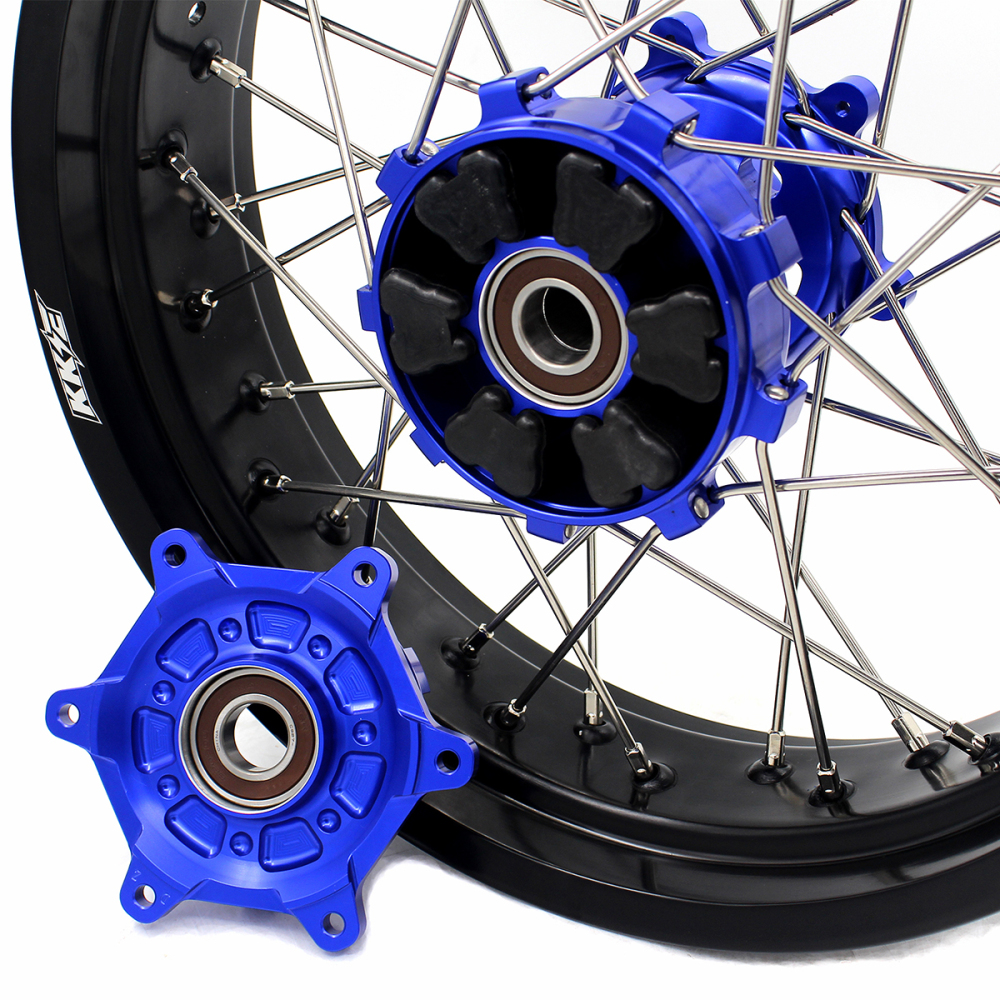 for DRZ400SM 05-25 DRZ400S 00-25 DRZ400 E - KKE Cush Drive Supermoto Motard Wheels fit Suzuki CNC Hubs 3.5*17"/4.25*17"