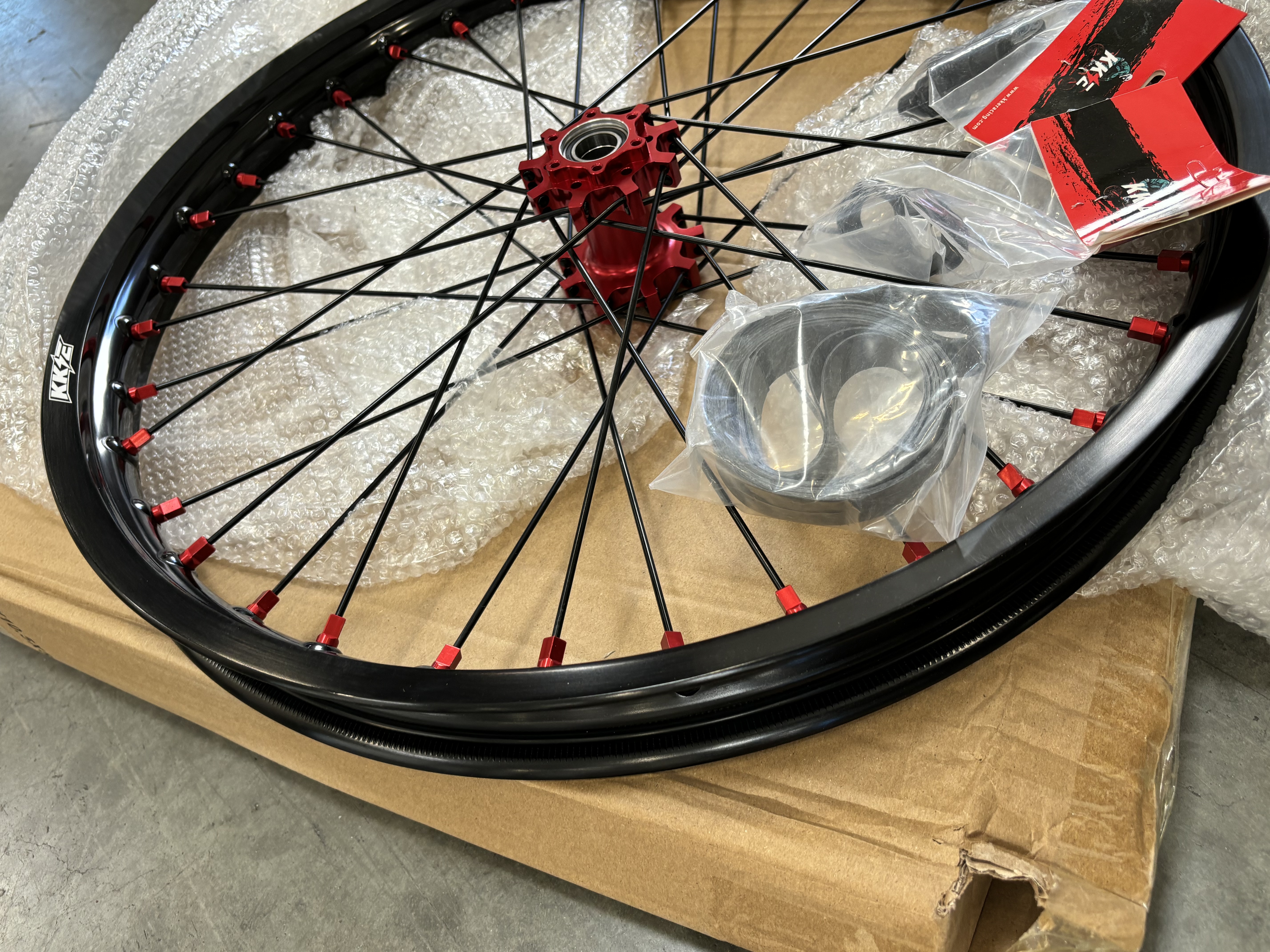 Returned Wheels for Sur-Ron Light Bee-X 2019-2025 ---KKE 1.6*21" & 1.85*18" Electric Dirt Bike Wheels Rims Red