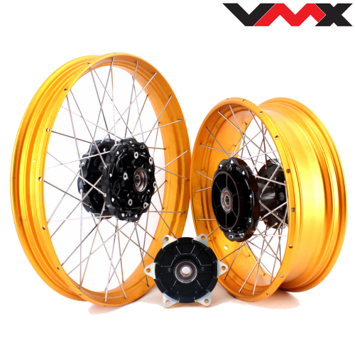 Fit for BMW F800GS 2008-2020 -VMX 2.15*21"/4.25*17" Tubeless Wheels Rims Black Hub Gold Rim
