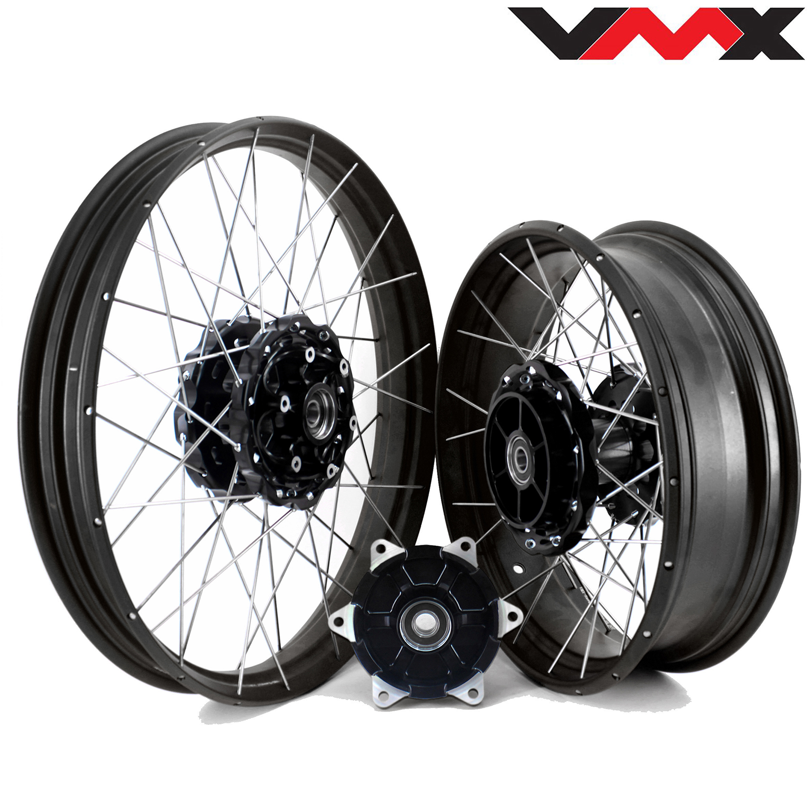New Other Wheels  for BMW F800GS 2008-2020 --VMX 2.15*21"/4.25*17" Tubeless Wheels Rims Black Hub Black Rim