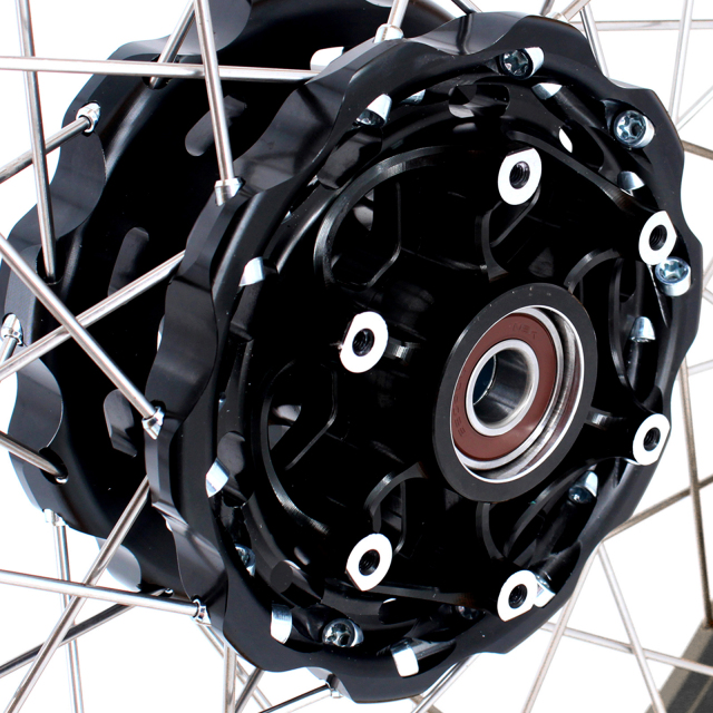 VMX 2.15*21"/4.25*17" Tubeless Wheels Rims Fit for BMW F800GS 2008-2020 Black Hub Black Rim