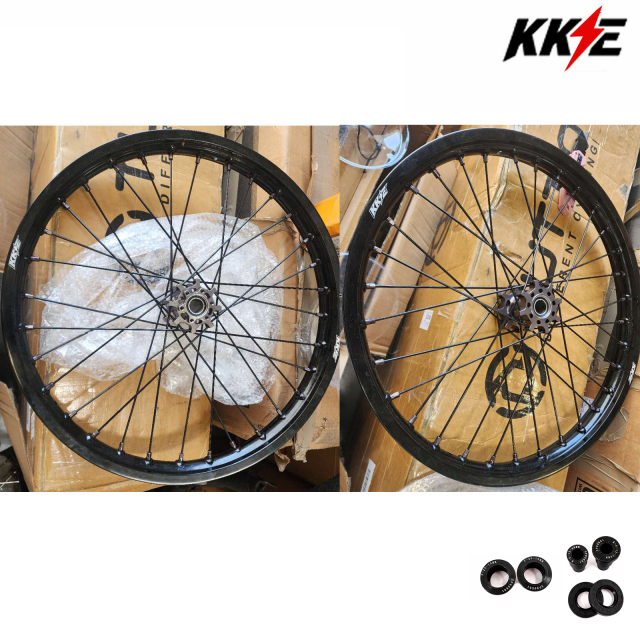 Returned Wheels for Surron Light Bee X 2019-2025 -- KKE 1.4*19"/1.6*19'' Spoked E-Bike Wheels Rim Titanium Hub